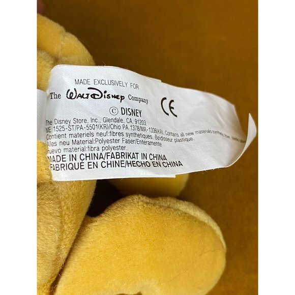 DISNEY POOH with RED Knit SWEATER and White Heart - Mini Bean Bag 8" - NWT - Picture 6 of 8